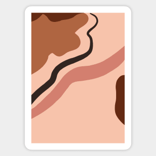 Abstract Earth Tones 7 Sticker